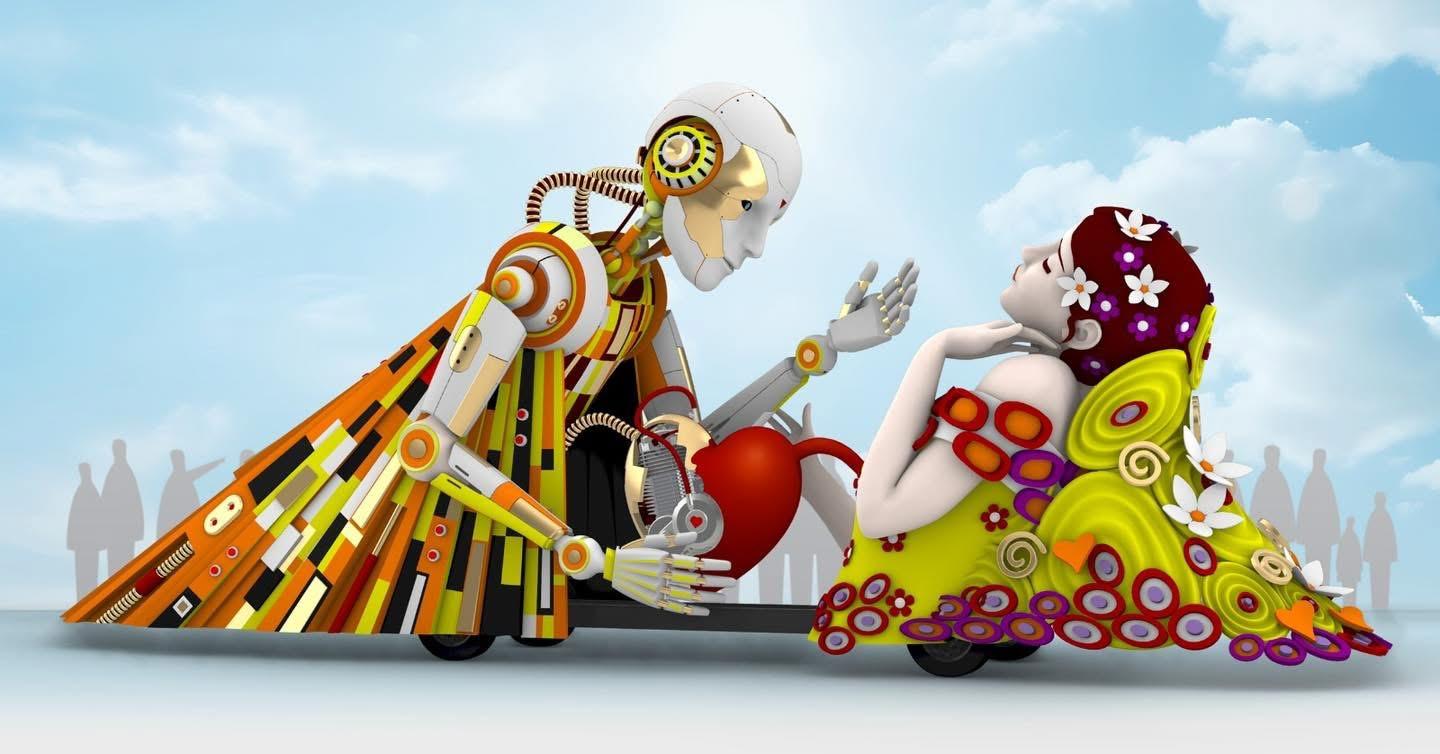 Kerkakkers bouwt sciencefictionversie van ‘De Kus’ voor bloemencorso in Valkenswaard