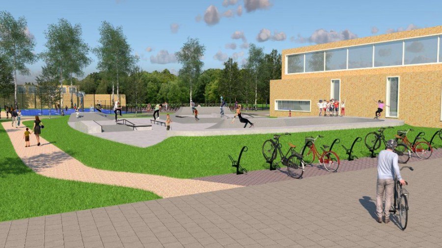 Concept ontwerp skatebaan en basketbal in gemeente Valkenswaard