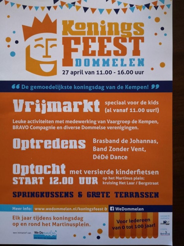 Programma van Koningsdag in Dommelen 2023